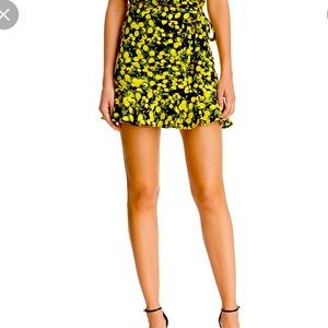 Parker Womens Lemon Printed Mini Skirt, Size 4